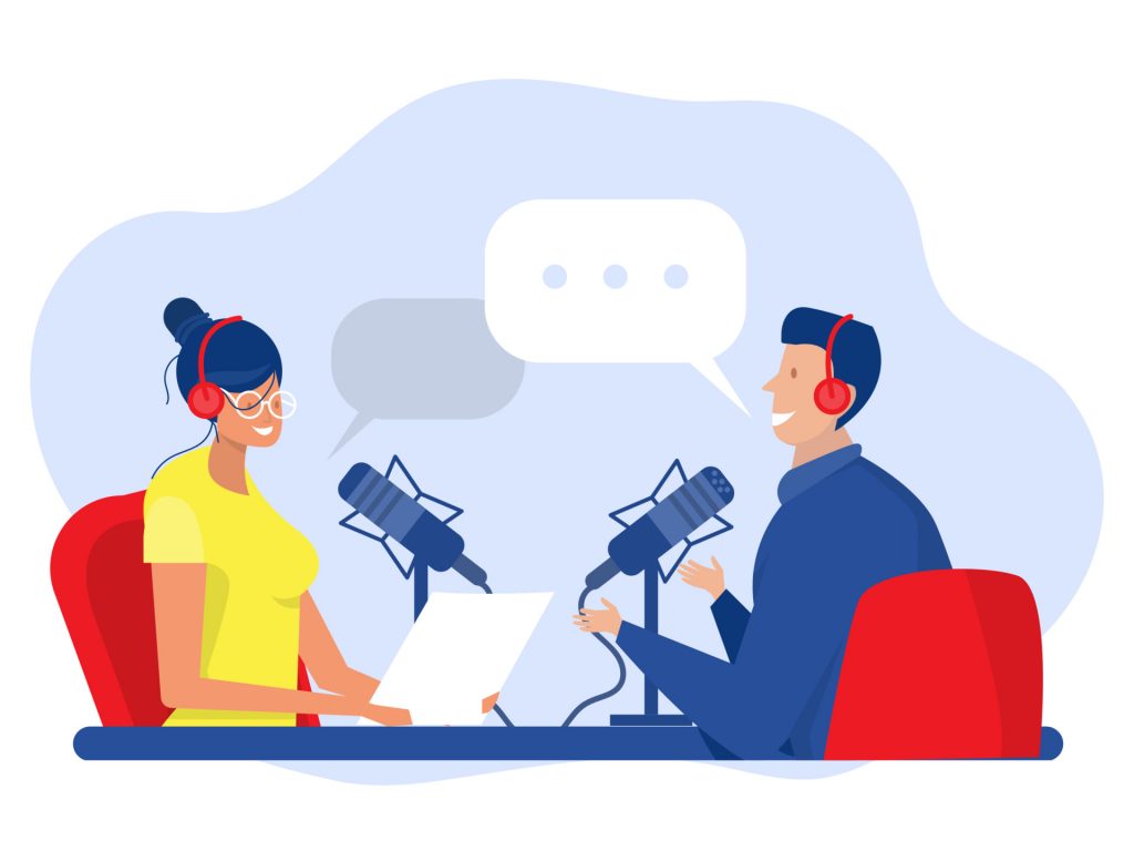 TOURNÉE ESTIVALE 2023 DES BBQ Vecteezy Concept Of Podcasting Man And Woman Talking Or Podcast 13548535 1024x768