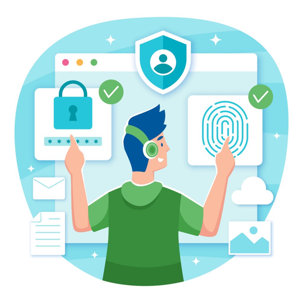 Double authentification Vecteezy Man Securing Data With Multiple Layers Of Authentication 1024x1024