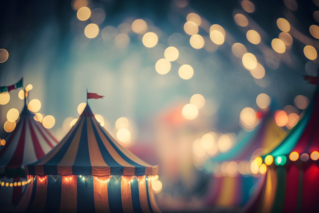 Annulation de la Fête annuelle Vecteezy Night View Of A Circus Tents And Many Light Lamps With 23138756 1024x683